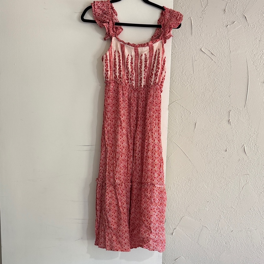Jessica Simpson Red and White Maxi Dress